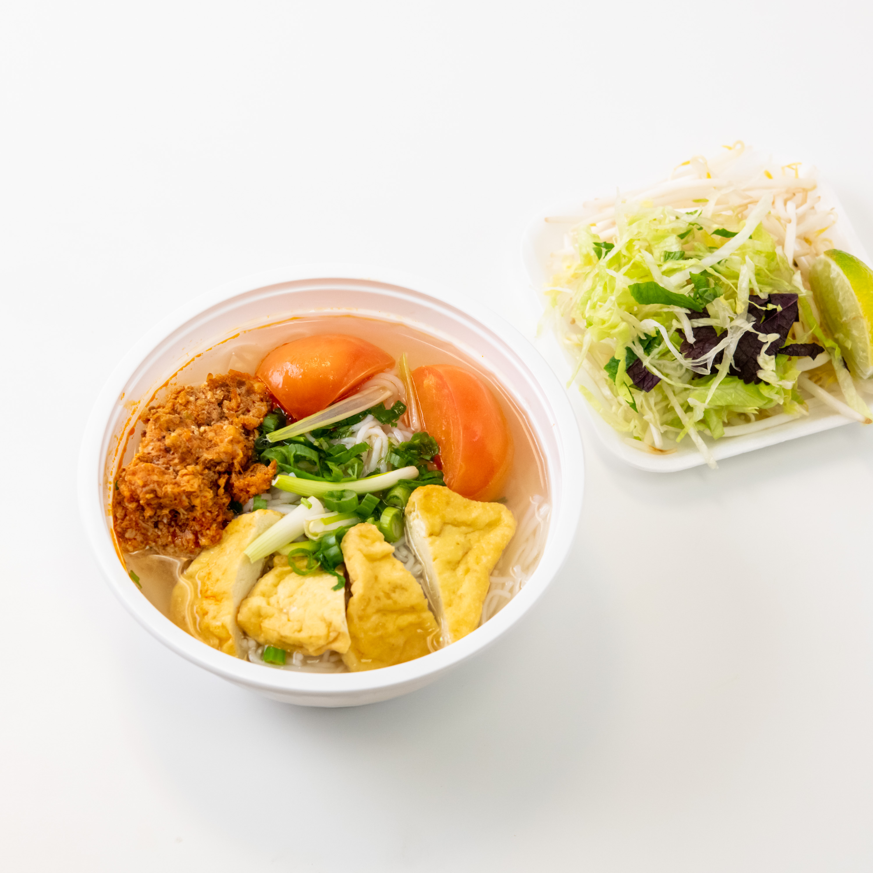 Order Crab Cake Vermicelli Soup food online from Thh Sandwiches & Coffee store, Santa Ana on bringmethat.com
