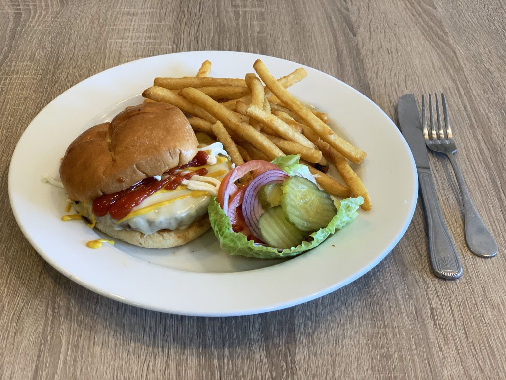 Order All American Burger food online from Mikayla's Cafe store, Santa Clara on bringmethat.com
