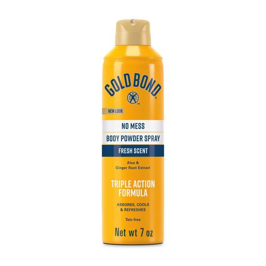 Order Gold Bond Soothing No Mess Body Powder Spray, Fresh Scent With Aloe, 7 OZ food online from CVS store, MANKATO on bringmethat.com