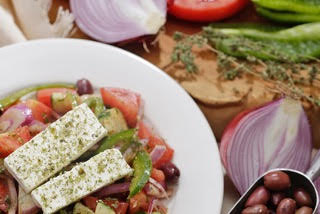 Order Greek Salad food online from BZ Grill store, Queens on bringmethat.com