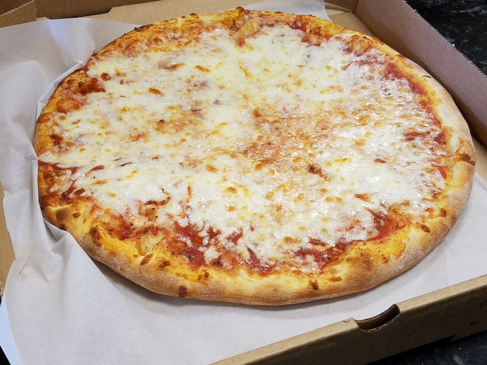 Order Cheese Pizza - Medium 14'' food online from North Myrtle Beach store, North Myrtle Beach on bringmethat.com