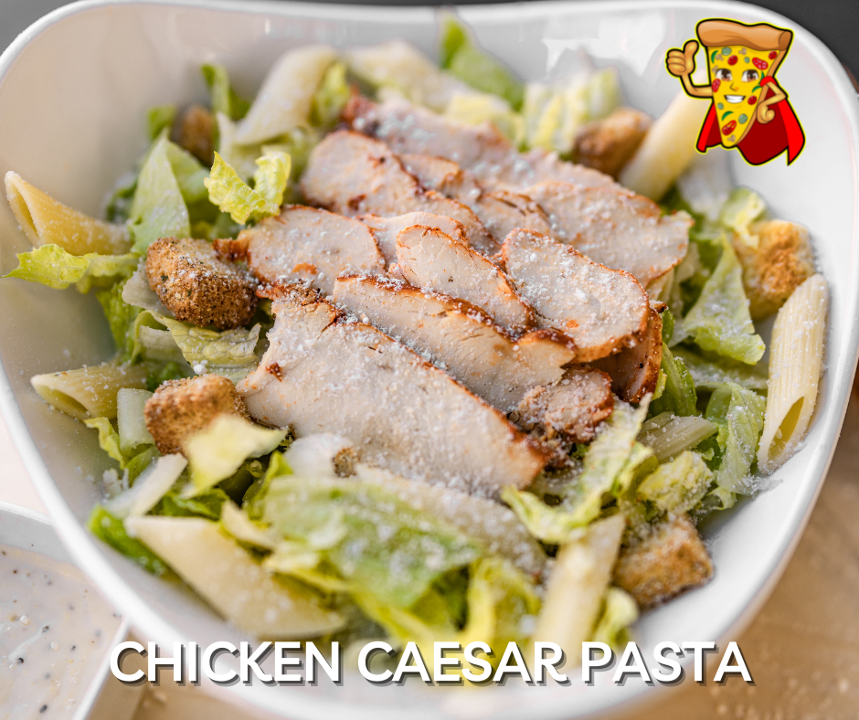 Order Full Chicken Caesar Pasta Salad 3PO food online from Holy Pie Pizzeria store, Garden City on bringmethat.com