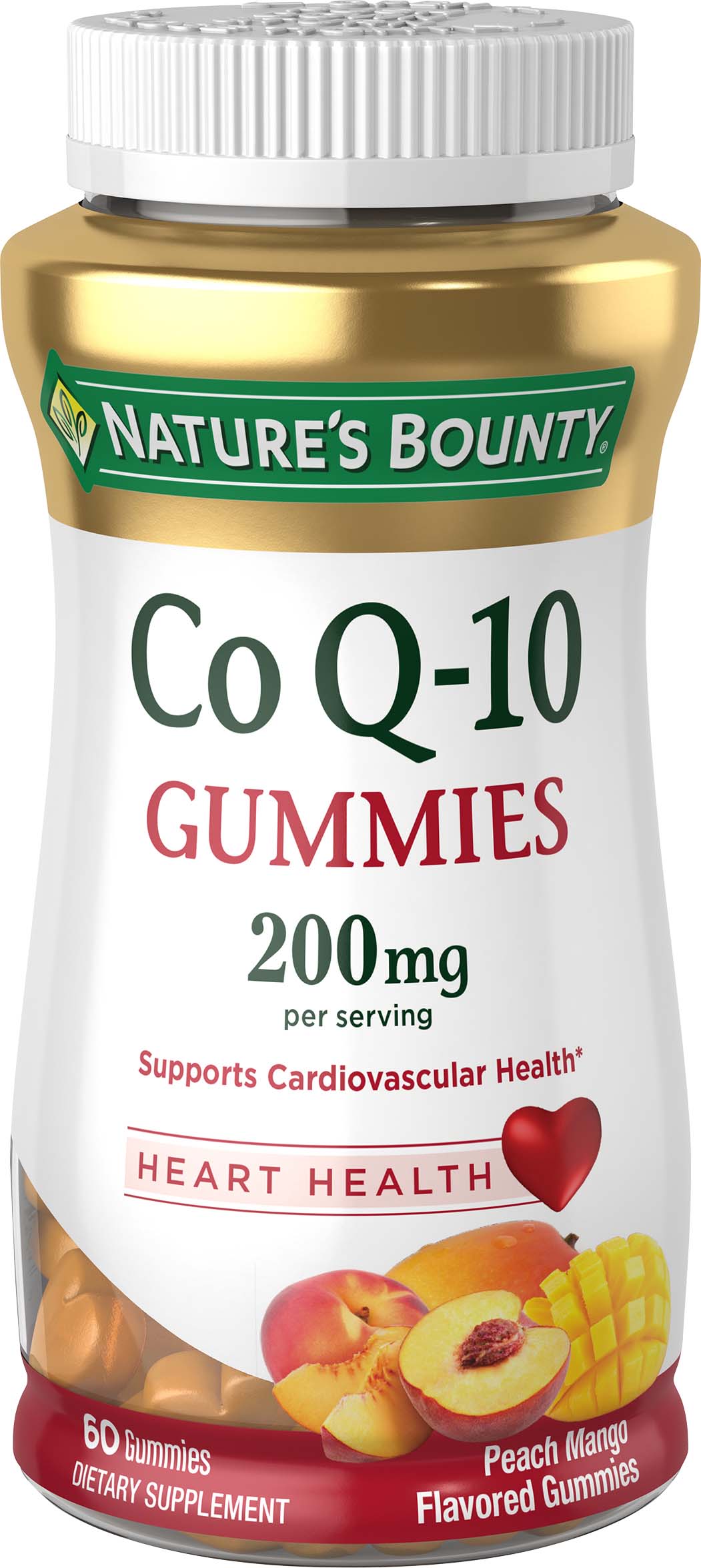 Order Nature's Bounty Co Q-10 Gummies - Peach Mango, 200mg, 60 ct food online from Bartell store, Edmonds on bringmethat.com