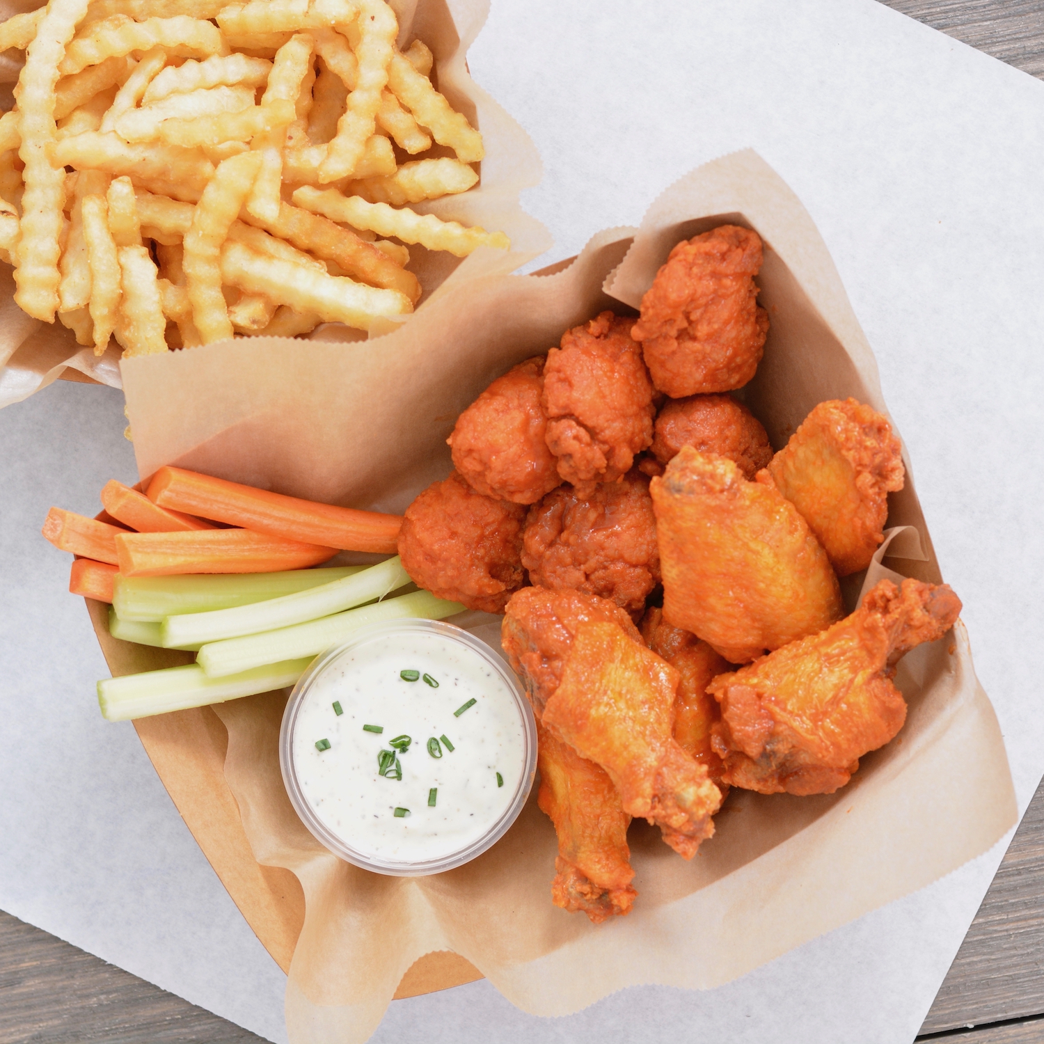 Order 6 Classic Bone-In Wings and  6 Crispy Boneless Wings Combo food online from Wildcard Wings store, Hutto on bringmethat.com
