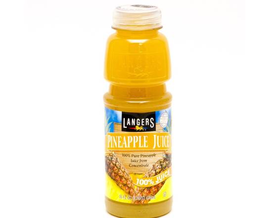 Order Langers Pineapple Juice, 16 oz. food online from Central Liquor Market store, Los Angeles on bringmethat.com