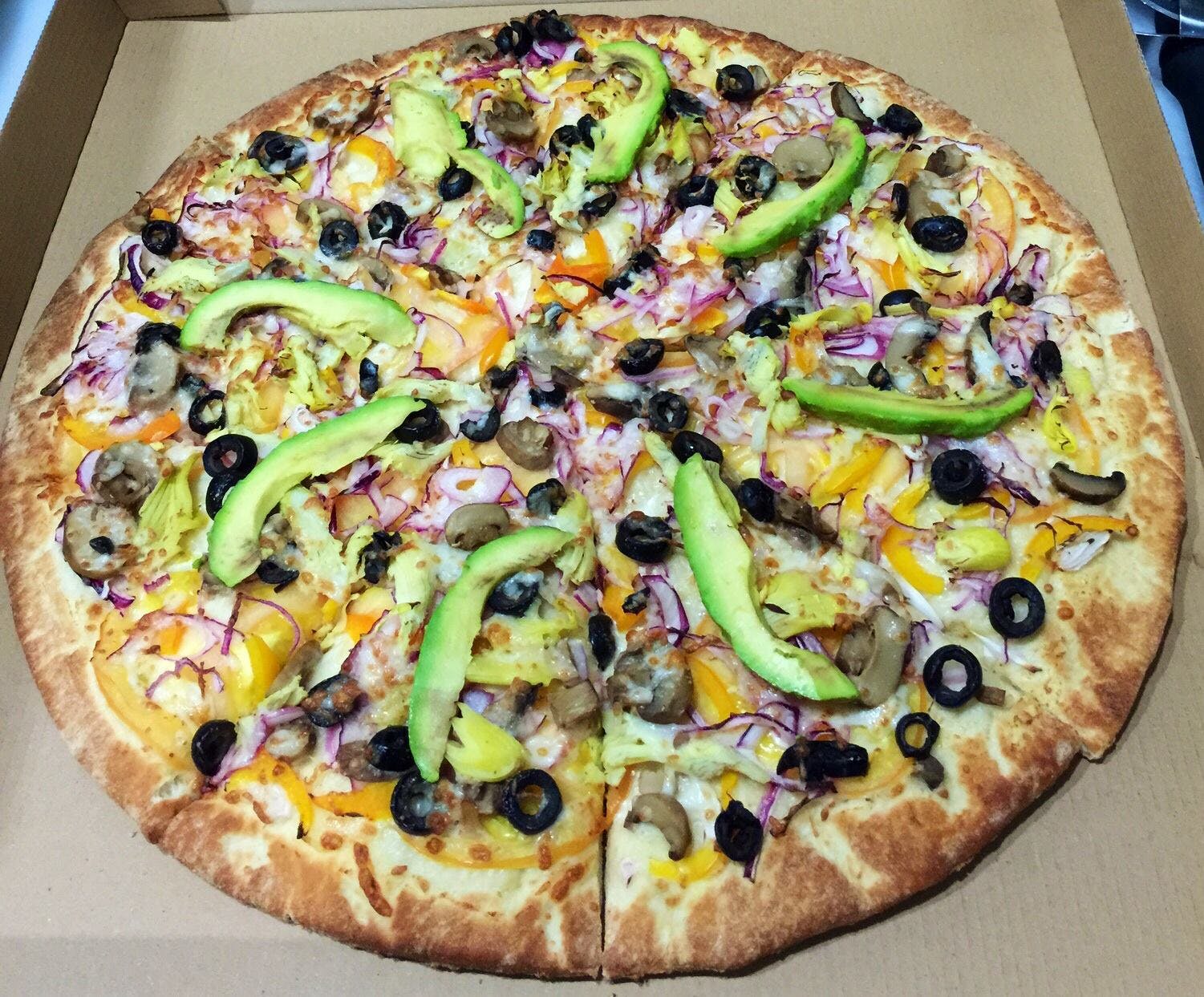 Order Vegetarian Pizza - Individual 10'' (8 Slices) food online from Pero's store, Atlanta on bringmethat.com