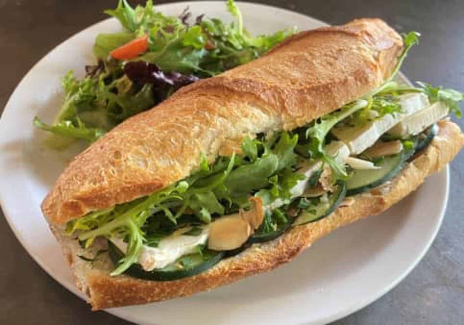 Order Brie & Herb Baguette Sandwich food online from St. Honore Boulangerie store, Portland on bringmethat.com