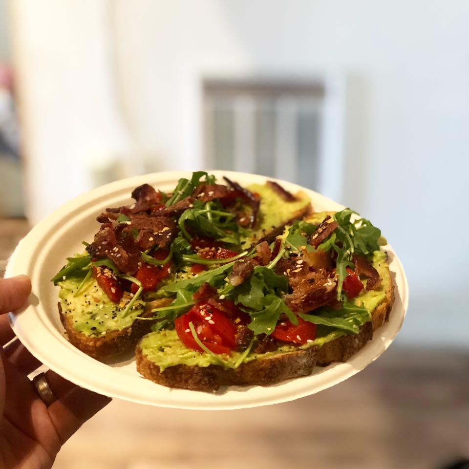 Order Bacon Avocado Toast  food online from Wild Roots store, Sunderland on bringmethat.com
