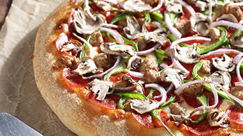 Order Small Romeo's Deluxe Specialty Pizza food online from Romeo's Pizza store, Delaware on bringmethat.com