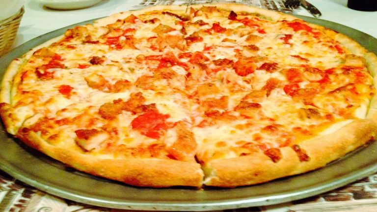 Order Chicken Parmigiana Pizza food online from Spatola's pizza and Restaurant store, Lansdale on bringmethat.com