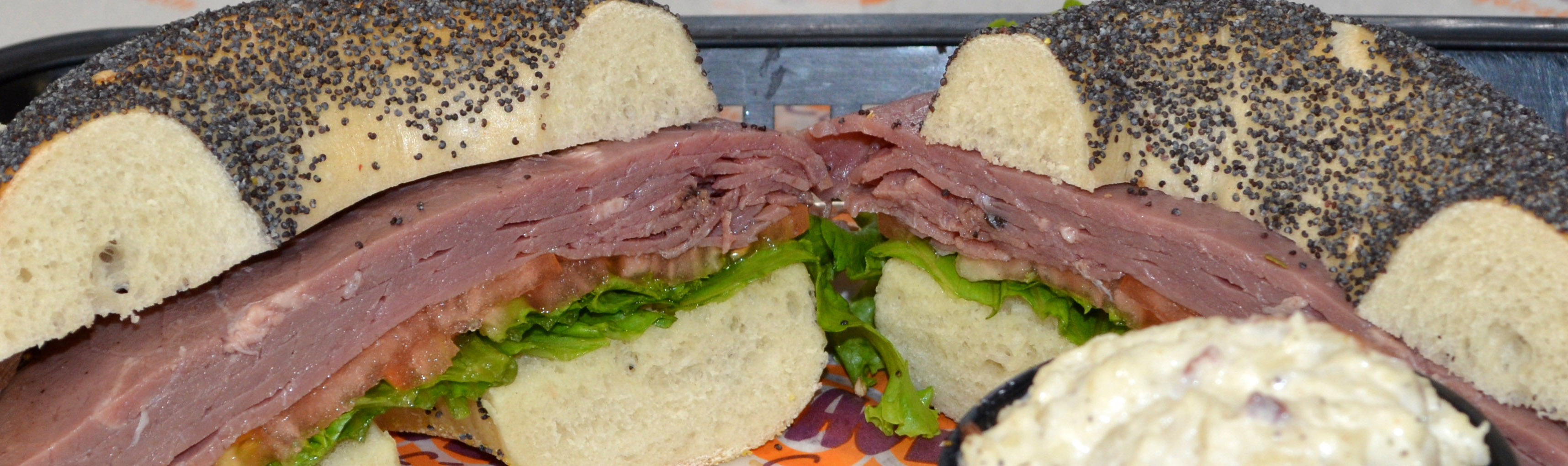 Order Roast Beef Sandwich food online from Bagel Cafe store, Herndon on bringmethat.com