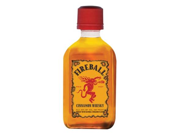 Order Fireball Cinnamon Whisky - 50ml Bottle food online from Josh Wines & Liquors Inc store, New York on bringmethat.com