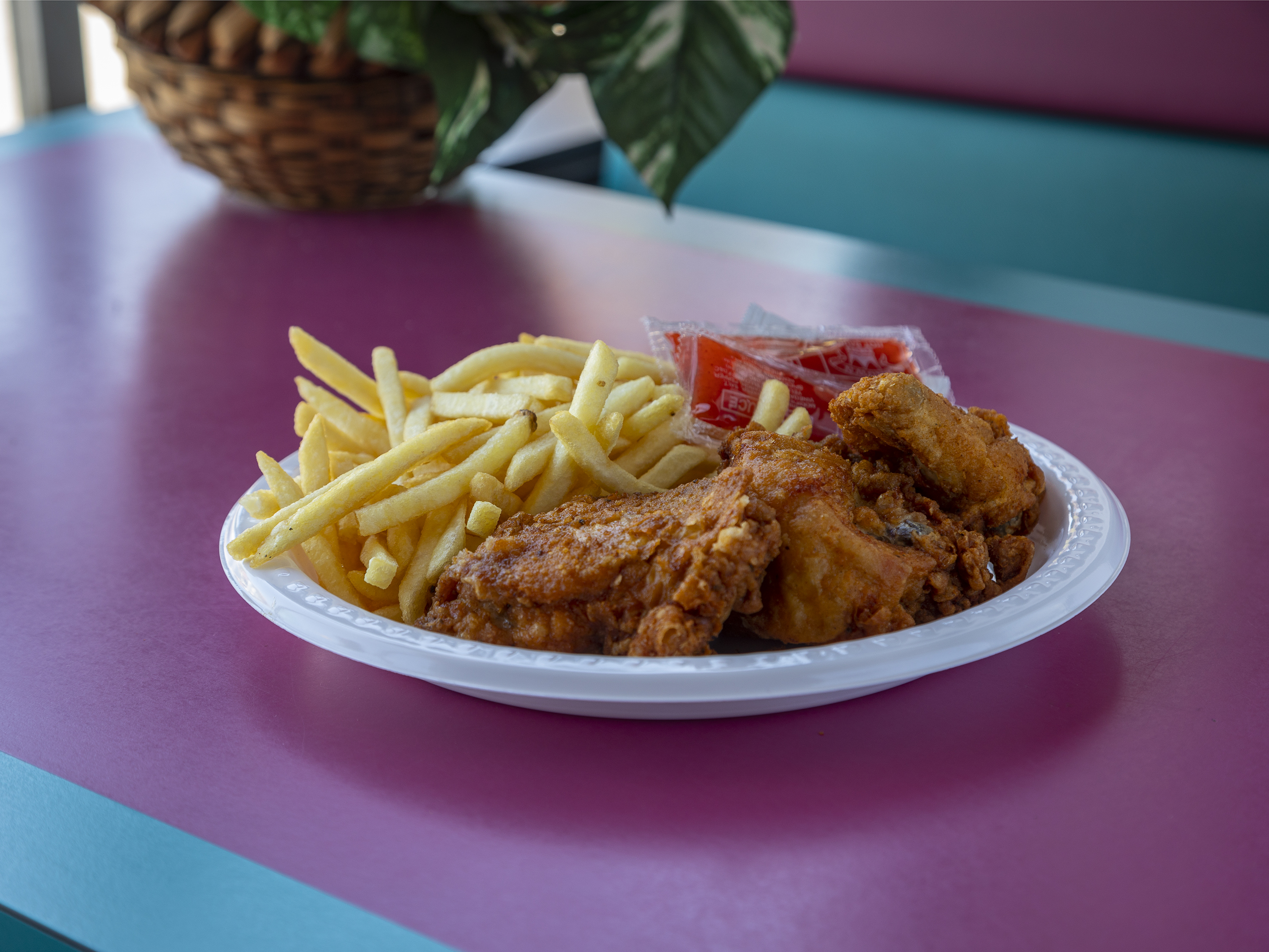 Order Chicken with Fries food online from Crown Fried Chicken store, Worcester on bringmethat.com