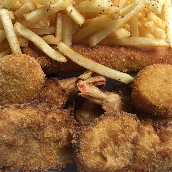 Order 507. Six Coconut Shrimp, One Crab Stick, Two Scallops Fried Combo food online from Philly Seafood store, Philadelphia on bringmethat.com