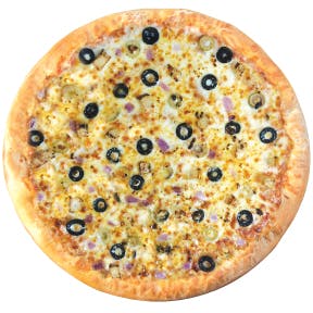 Order Big Greek Pizza - Small 10" (6 Slices) food online from Georgio Oven Fresh Pizza Co store, Perry on bringmethat.com