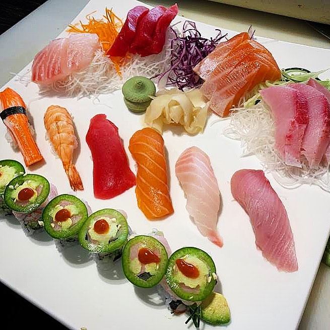 Order 5. Sushi and Sashimi Regular Combo food online from Maki Sushi store, Alpharetta on bringmethat.com