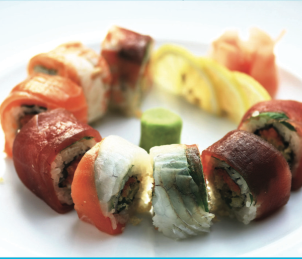 Order Rainbow Roll food online from Tono Sushi store, Washington on bringmethat.com