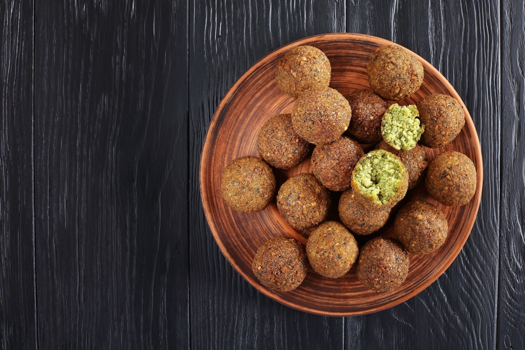 Order Falafel Balls (two) food online from Way of Life Healthy Cafe store, Syosset on bringmethat.com