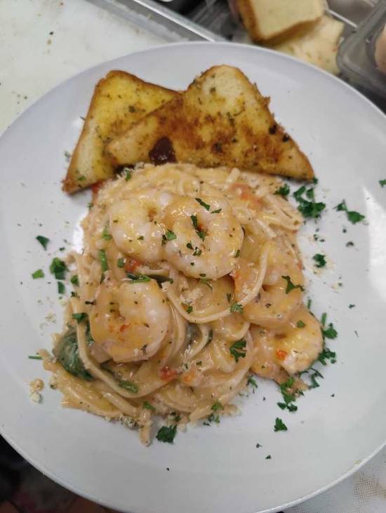 Order Seafood Pasta food online from The Haunted House Restaurant store, Cleveland Heights on bringmethat.com