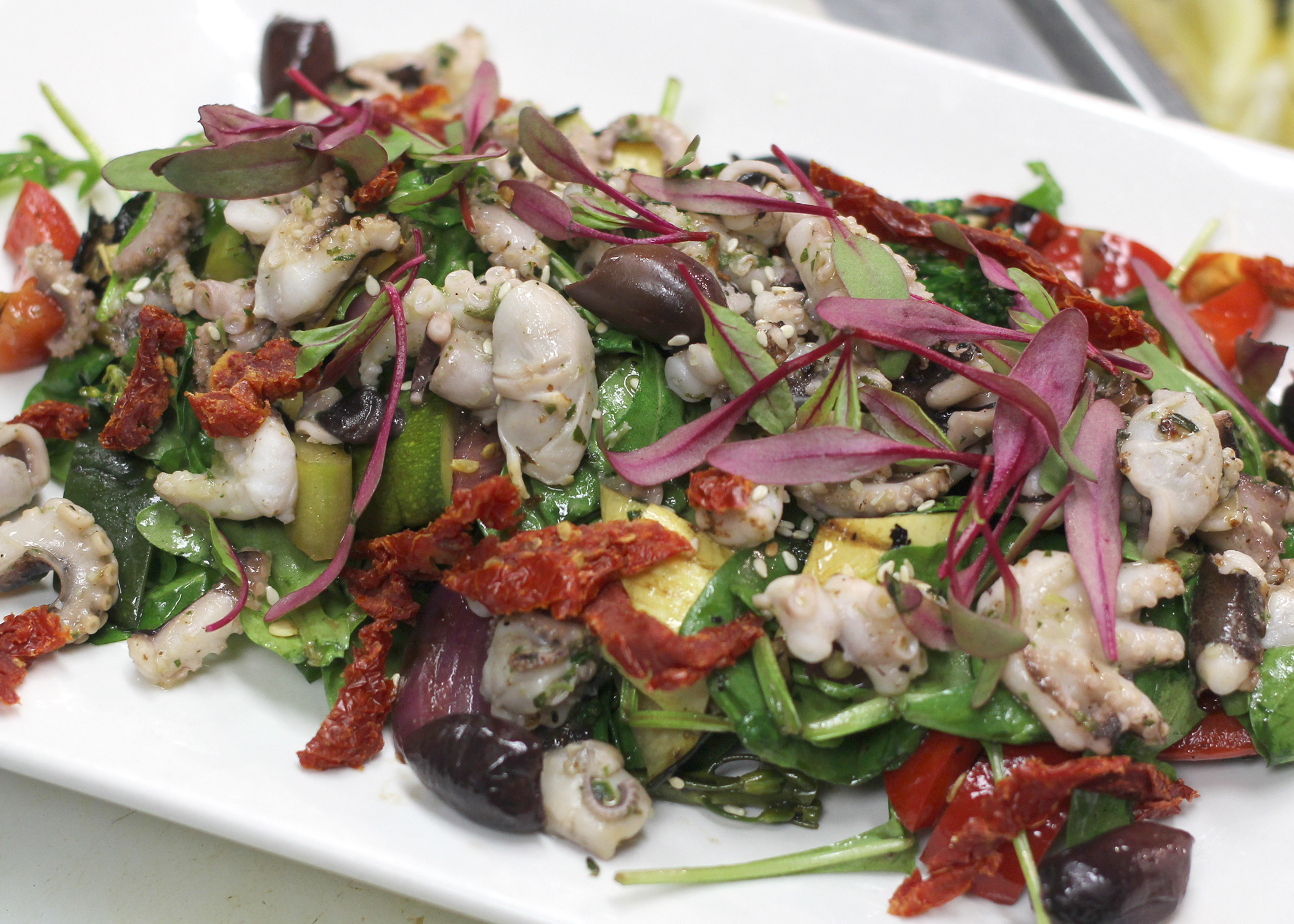 Order Mediterranean Octopus Salad food online from Bluesalt Fish Grill store, Redondo Beach on bringmethat.com