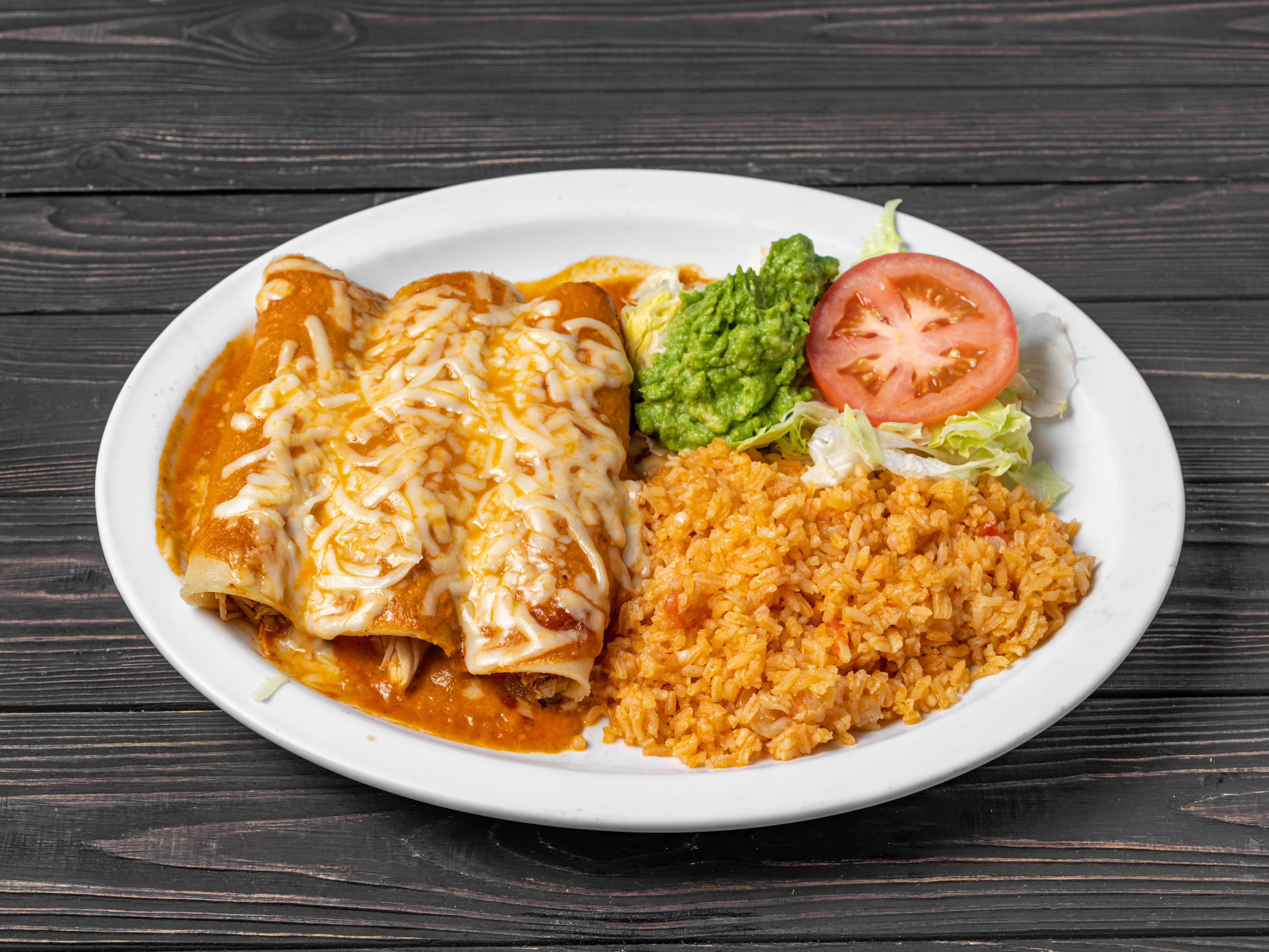 Order Enchiladas Rojas food online from Portales Mexican Restaurant store, Cordova on bringmethat.com
