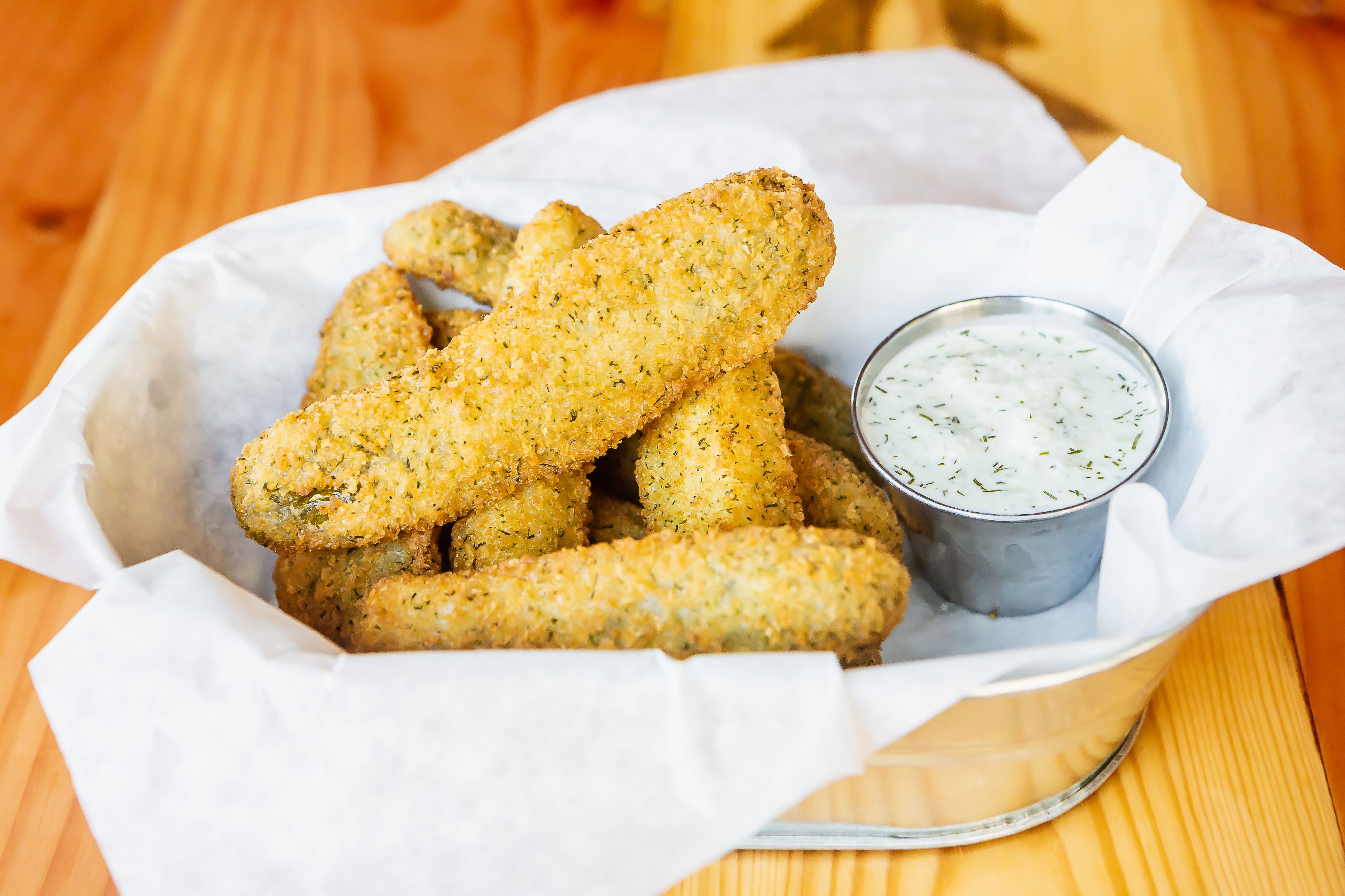Order Fried Pickles food online from Backwoods Brewing store, Portland on bringmethat.com