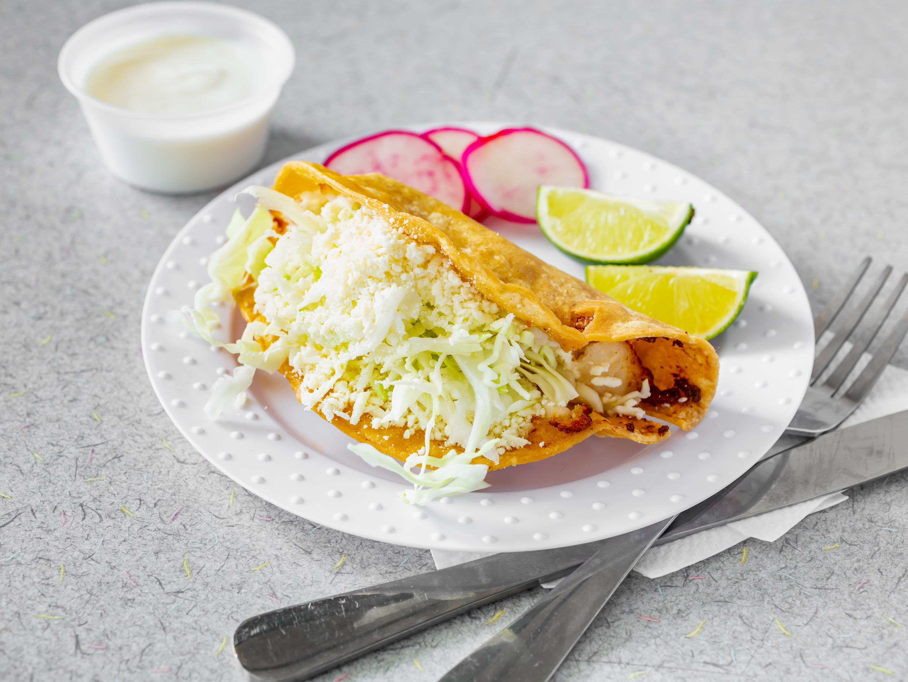 Order Potato Taco food online from Alfredo Mexican Food store, los angeles on bringmethat.com