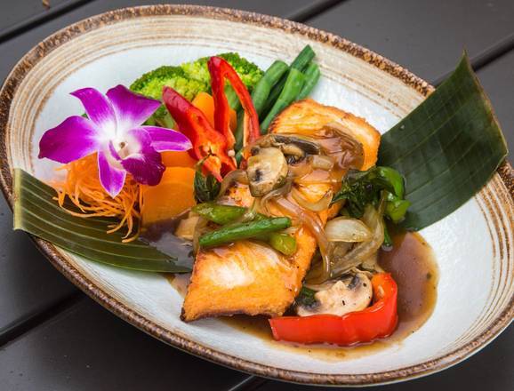 Order Pan Seared Salmon food online from Tung Thong Thai Restaurant store, New York on bringmethat.com