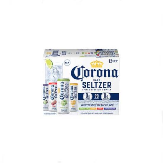 Order Corona Seltzer 12 pack | 5% abv food online from Pink Dot store, Chino Hills on bringmethat.com