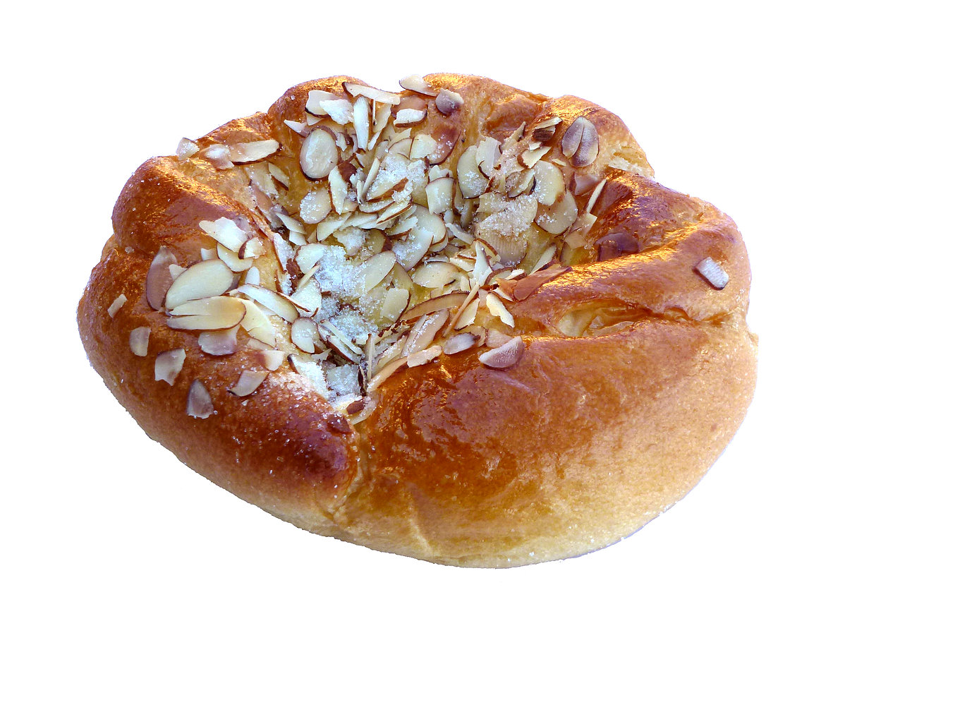 Order Cream Cheese Bun with Almonds food online from An Xuyen Bakery store, Portland on bringmethat.com