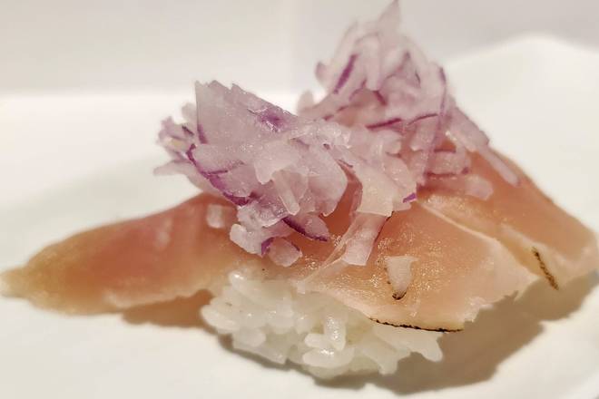 Order Albacore Nigiri food online from Sake 2 Me Sushi store, Tustin on bringmethat.com