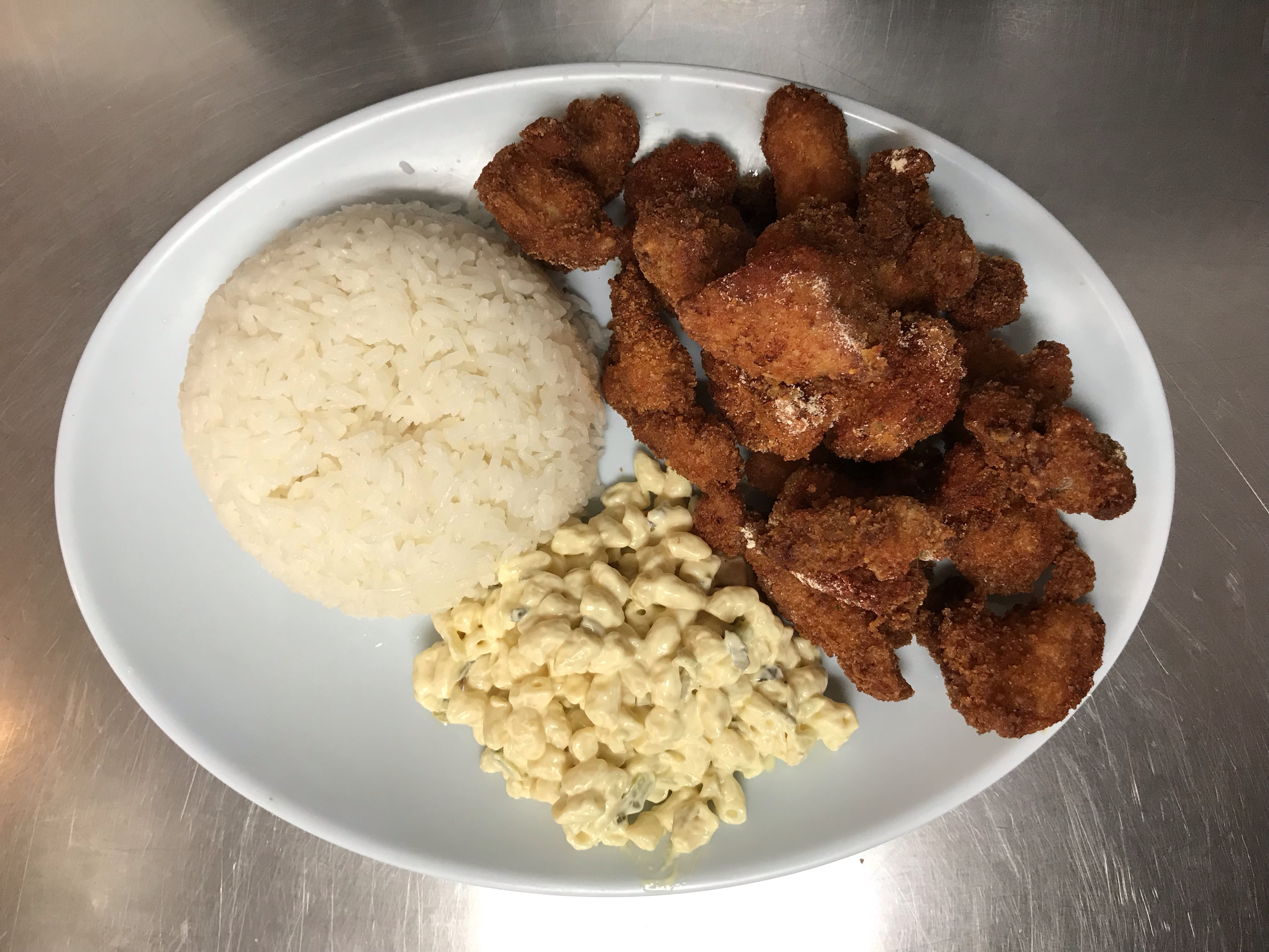 Order Popcorn Chicken Rice Plate food online from Boba Tea Cafe store, Covina on bringmethat.com