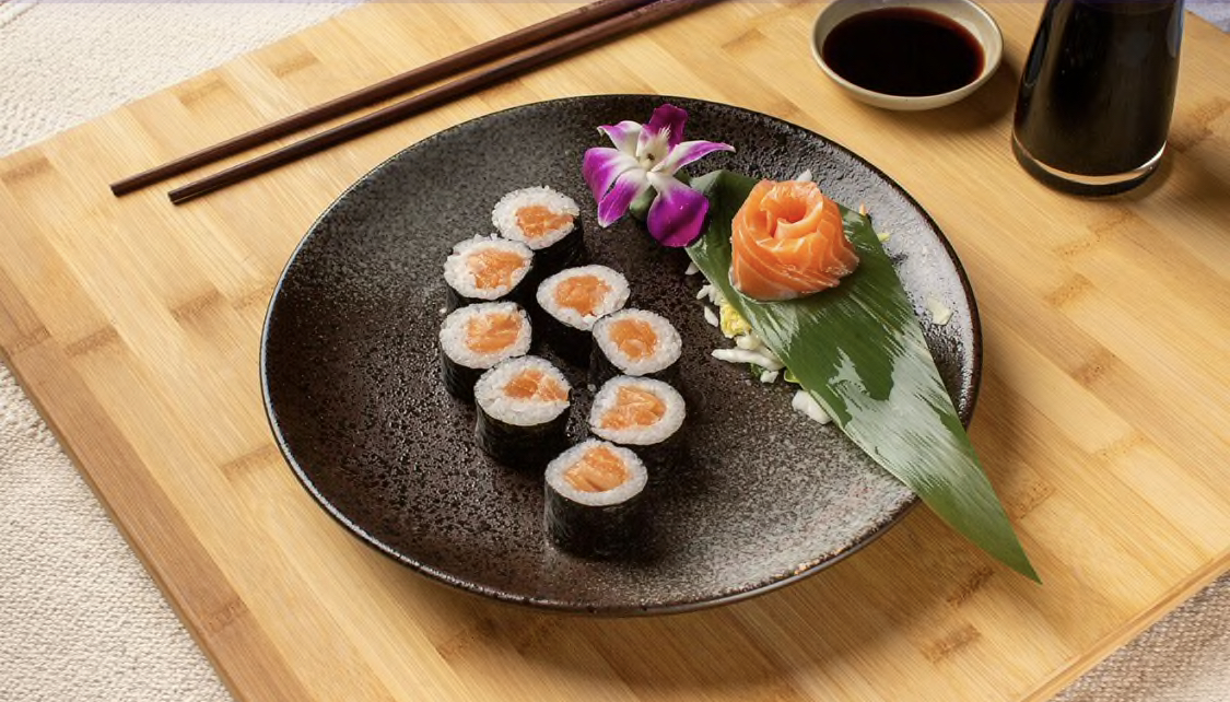 Order 18. Salmon Roll food online from Yama Sushi Bar & Chinese Food store, Glen Rock on bringmethat.com