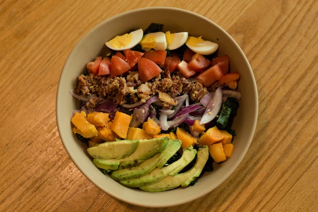 Order Kale Cobb Salad food online from Tomato Pie Cafe store, Lititz on bringmethat.com