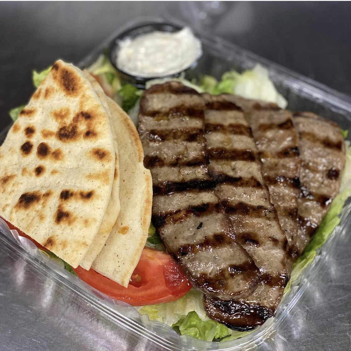 Order Open Gyro over Salad  food online from Demos store, Watertown on bringmethat.com
