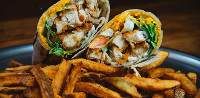 Order Jumbo Chicken Wrap food online from Pour House Bar And Grill store, Canfield on bringmethat.com