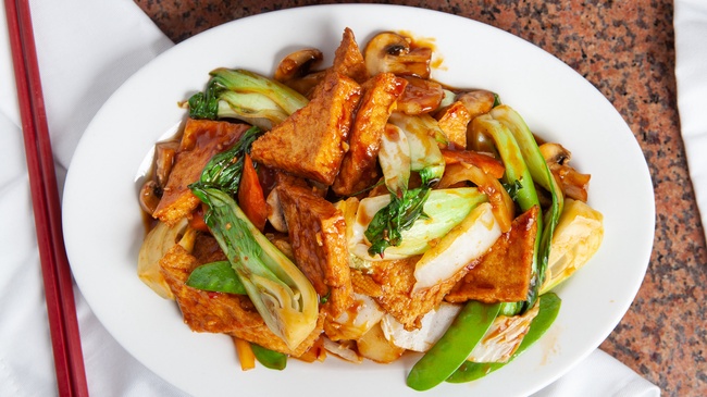 Order Braised Tofu with vegetable food online from Wacky Wok Westchester store, Westchester on bringmethat.com