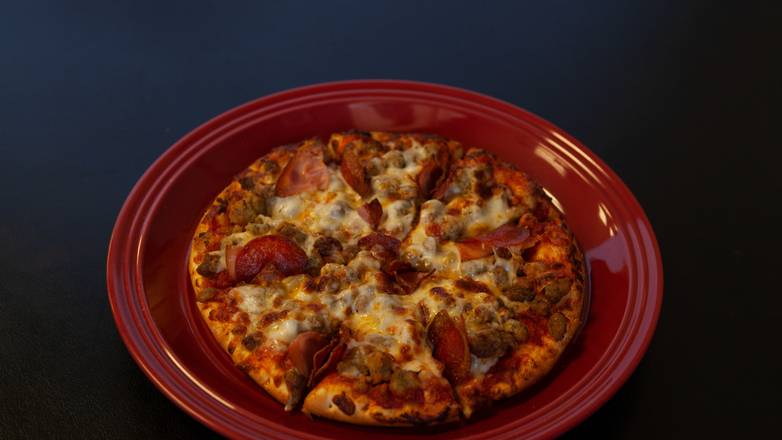 Order Four Meat (Single 8") food online from Neighborhood Pizza Cafe store, Springfield on bringmethat.com