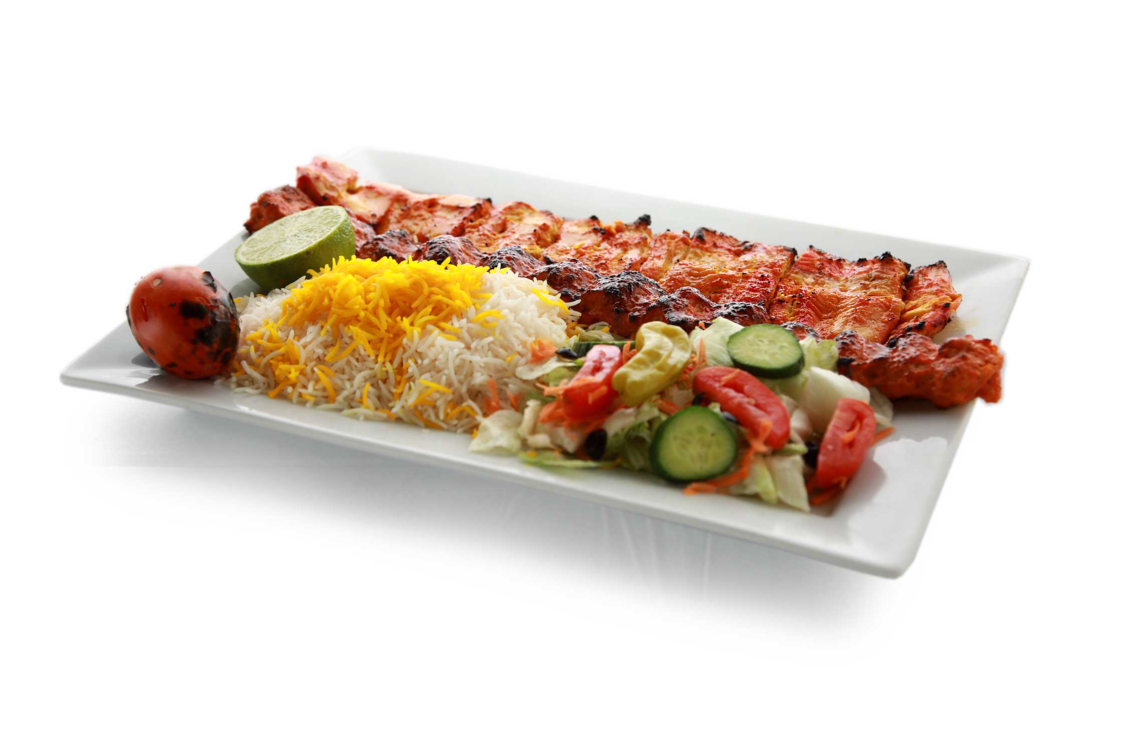 Order Chicken Soltani Kabob food online from M Cafe & Grill store, Lake Forest on bringmethat.com