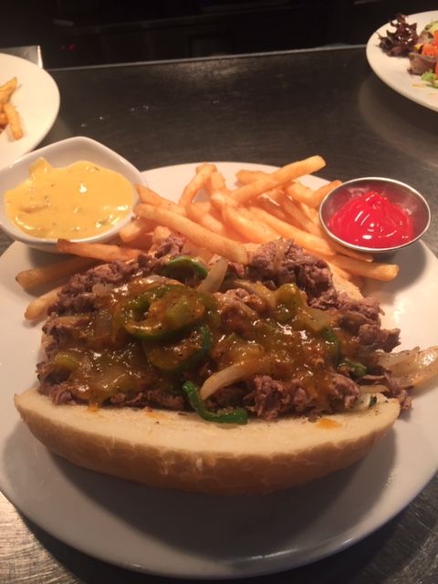 Order Green Chili Philly Cheesesteak food online from Metropolitan Bar & Grill store, Englewood on bringmethat.com