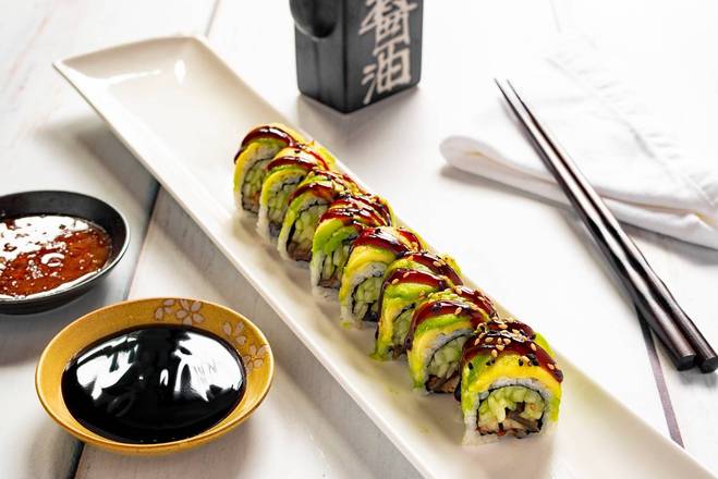 Order Dragon Roll food online from Sumo Japanese Restaurant store, Wenatchee on bringmethat.com