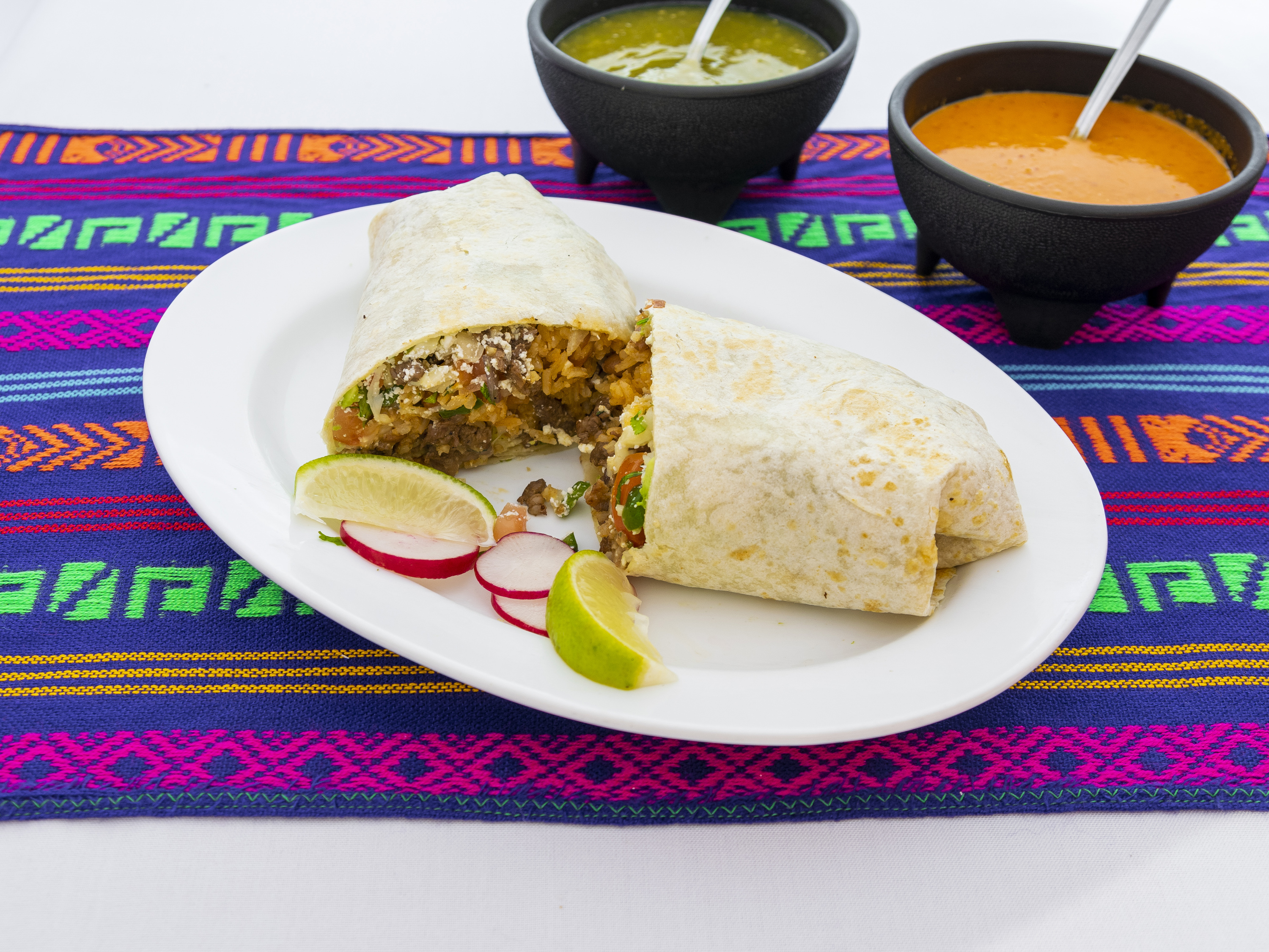 Order Steak Burrito food online from Molcajetes Mexican Restaurant store, Jersey City on bringmethat.com
