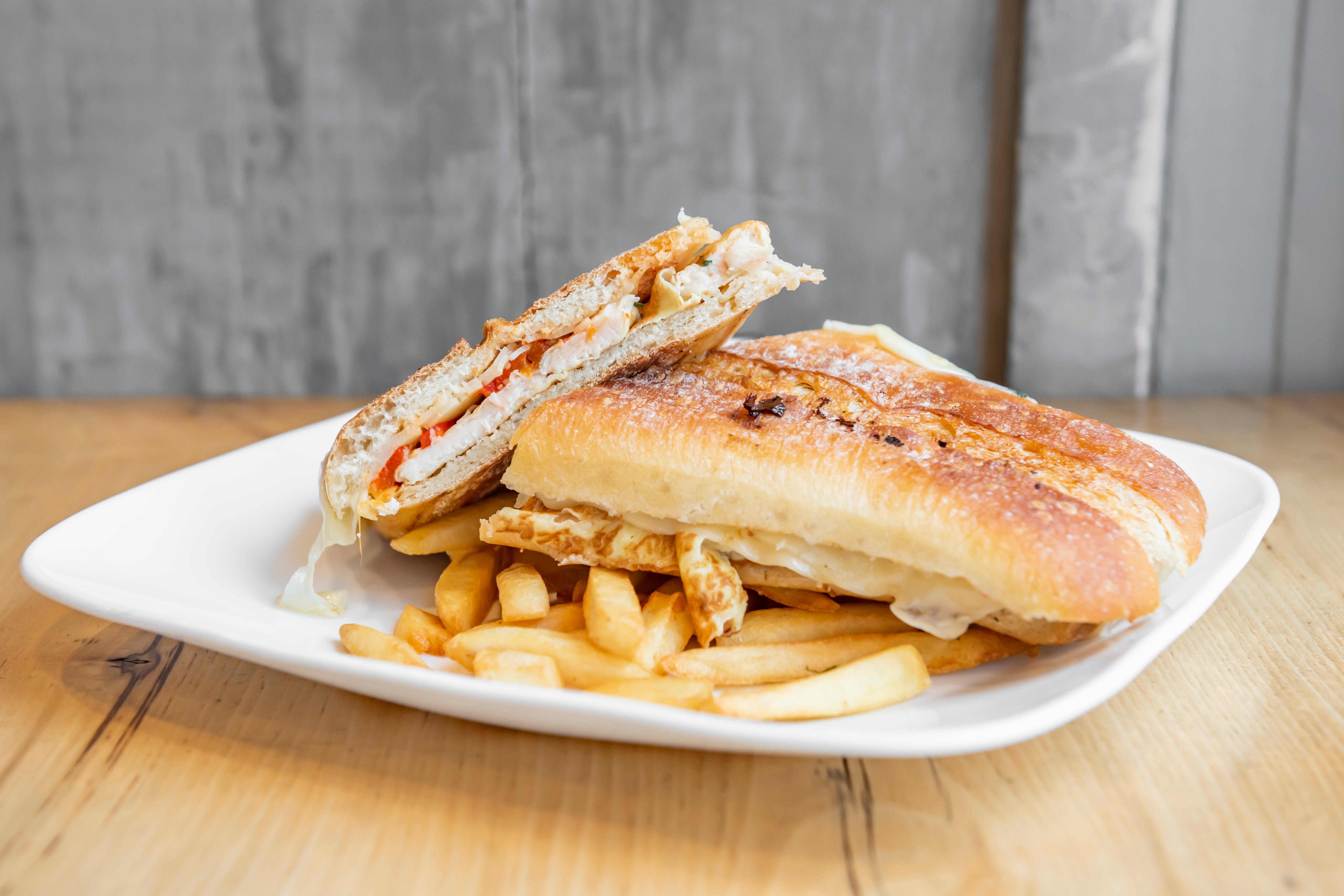 Order Grilled Chicken Panini - Panini food online from Garrison Pizza Cafe Inc store, Garrison on bringmethat.com