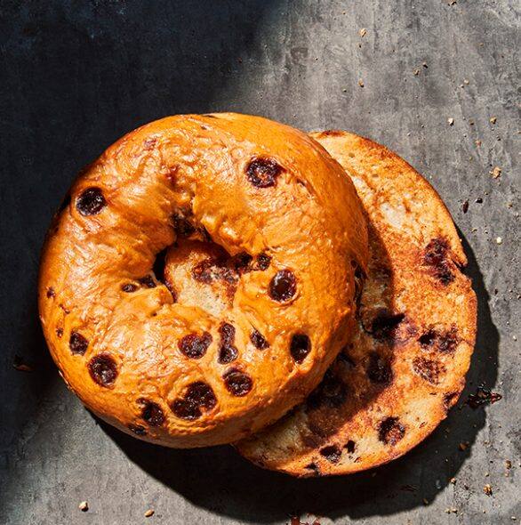 Order Chocolate Chip Bagel food online from Panera Bread store, Saint Paul on bringmethat.com