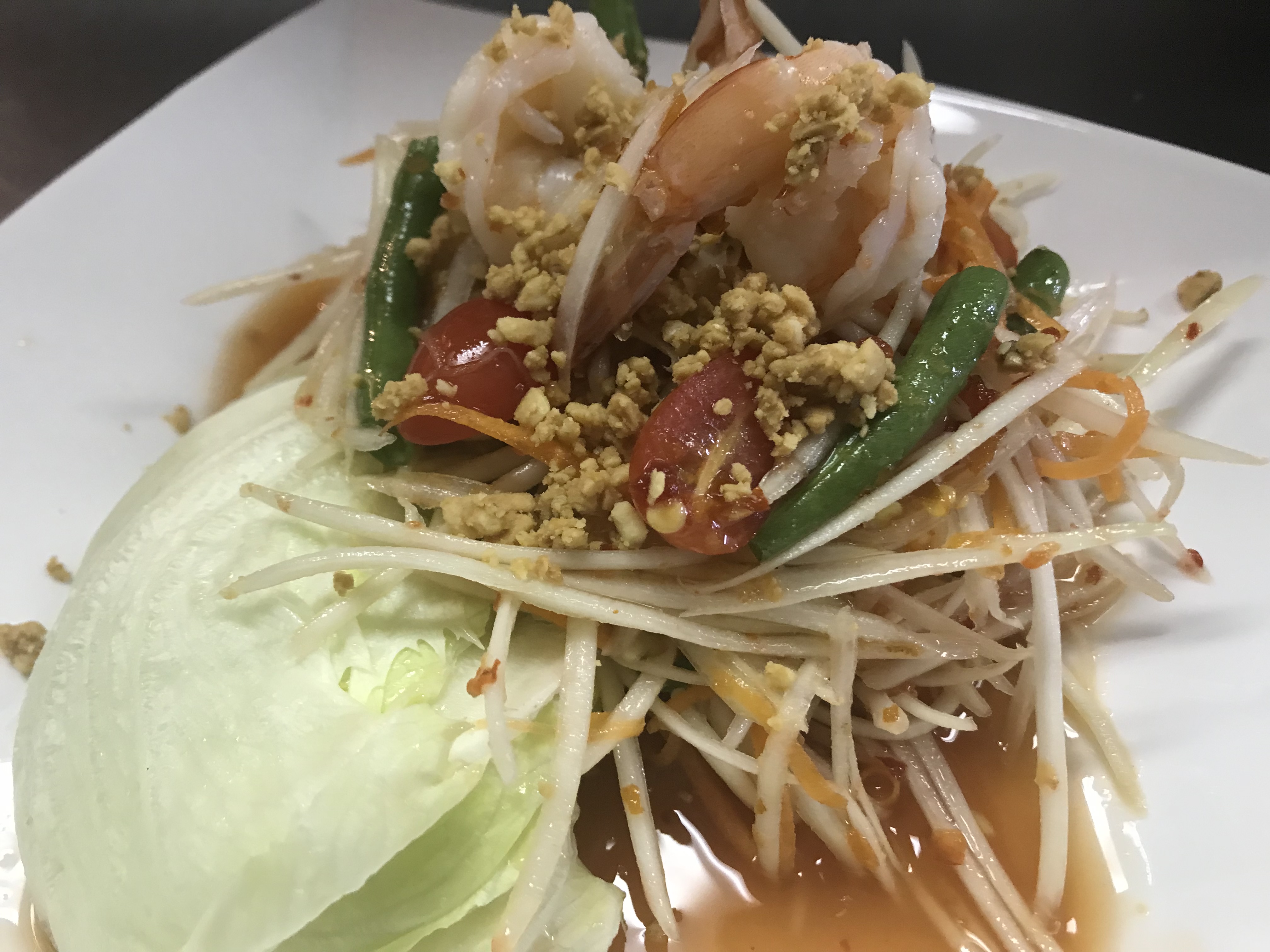 Order Som Tum Papaya Salad food online from Krua Khun Yah store, Ashland on bringmethat.com
