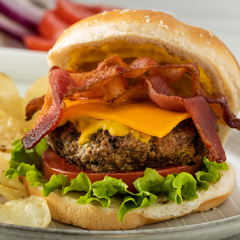 Order BBQ, Bacon & Cheddar Burger food online from Fricker store, Findlay on bringmethat.com
