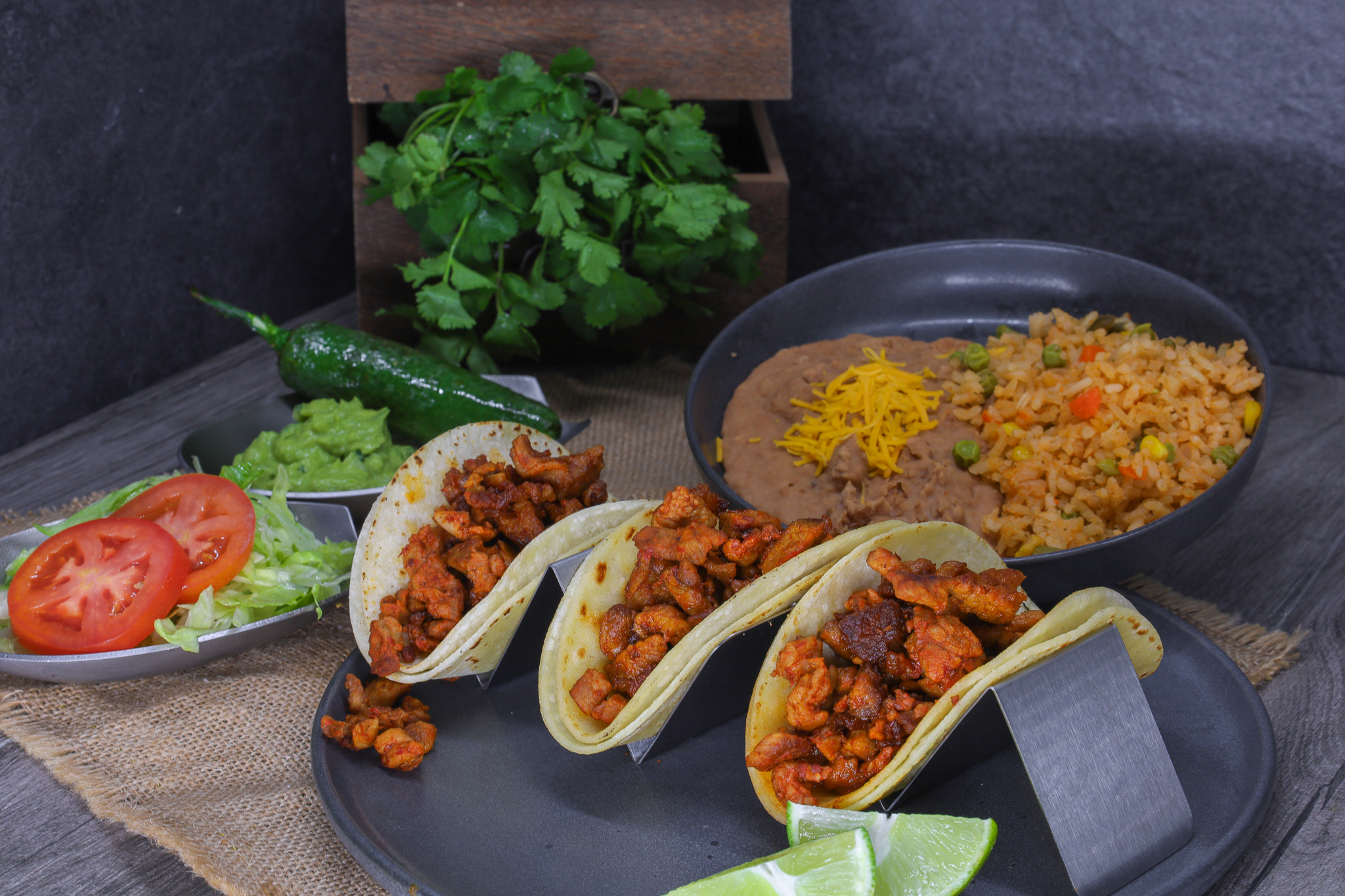 Order Taco Plate  food online from Taco River store, Commerce City on bringmethat.com
