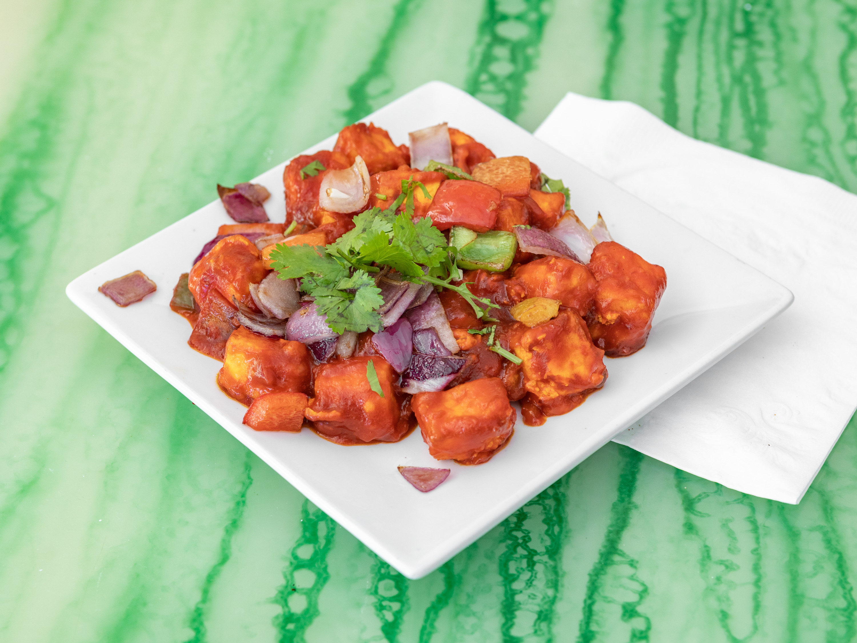 Order Chilli Paneer food online from Vegan Indian store, Cedar Park on bringmethat.com