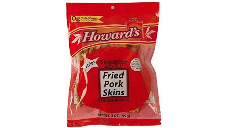 Order Howards Fried Pork Skins Strips food online from Route 7 Food Mart store, Norwalk on bringmethat.com
