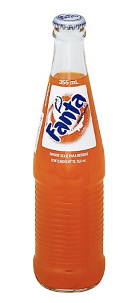 Order Mexican Fanta Orange - 12 oz. Bottle food online from Way Station store, Fairfax on bringmethat.com